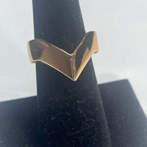 Vince Camuto Polished Gold V-Front Ring
